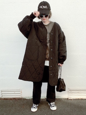 「DHOLIC STYLE（ディーホリックスタイル）のアイテム（その他アウター）」を使った、コマさんさん（レディース・154cm）の冬コーディネート