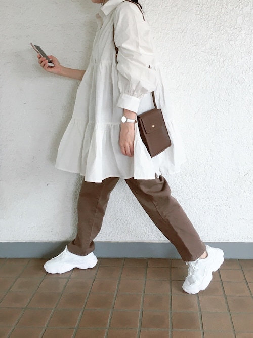 コマさん Grlのシャツワンピースを使ったコーディネート Wear コマさん Grlのシャツワンピースを使ったコーディネート Wear