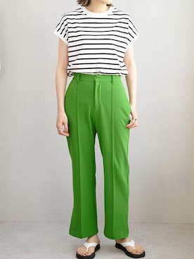 「アイテム（Tシャツ/カットソー、ブラック系）」を使った、ANDJさん（レディース・165cm）の夏コーディネート