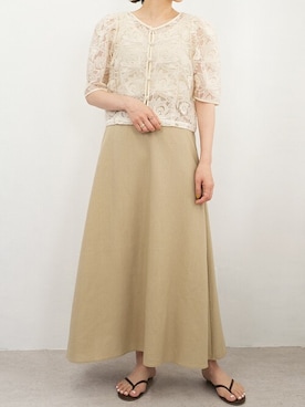 「ＡＮＤＪ（アンドジェイ）のアイテム」を使った、ANDJさん（レディース・165cm）の夏コーディネート