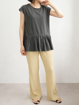 「ＡＮＤＪ（アンドジェイ）のアイテム」を使った、ANDJさん（レディース・165cm）の夏コーディネート