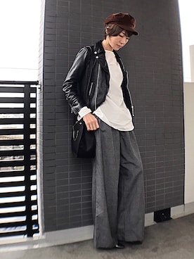 「Moname（モナーム）のアイテム（ジャケット/アウター）」を使った、aya_muto610さん（レディース・164cm）の秋コーディネート