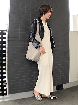 「Moname（モナーム）のアイテム（ジャケット/アウター）」を使った、aya_muto610さん（レディース・164cm）の秋コーディネート