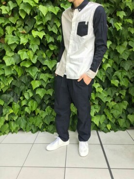 「TEATORA（テアトラ）のTEATORA / テアトラ: Wallet Pants Packable（その他パンツ）」を使った、AJさん（メンズ・175cm）の春コーディネート