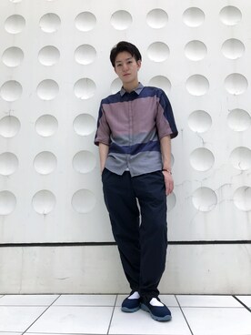 「TEATORA（テアトラ）のTEATORA / テアトラ: Wallet Pants Packable（その他パンツ）」を使った、AJさん（メンズ・175cm）の夏コーディネート