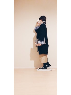 「nitca（ニトカ）のアイテム（その他アウター）」を使った、yucaさん（レディース・157cm）の春コーディネート