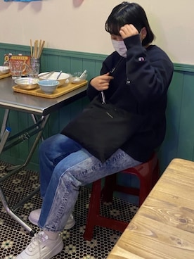 「RNA」｜「アイテム（スウェット）」を使った、ayaneさん（レディース・158cm）の冬コーディネート