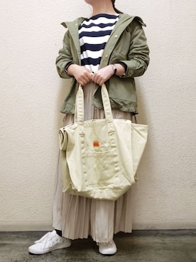 「Te chichi（テチチ）のアイテム（マウンテンパーカー）」を使った、ちぴろさん（レディース・153cm）の冬コーディネート