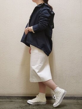 「Te chichi（テチチ）のアイテム（マウンテンパーカー）」を使った、ちぴろさん（レディース・153cm）の春コーディネート