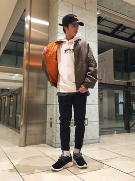 「united arrows」｜「アイテム（ブルゾン）」を使った、Takumi Shimooさん（メンズ・175cm）の春コーディネート
