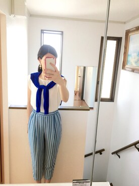 「A part by（アパートバイ）のアイテム（サロペット/オーバーオール）」を使った、さわさん（レディース・170cm）の秋コーディネート