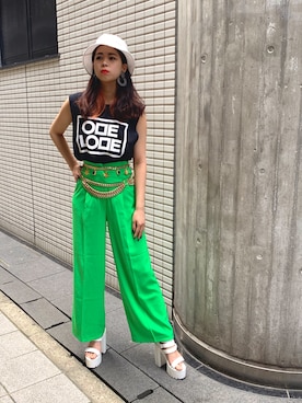 「VidaKushのアイテム」を使った、ｺｯﾄﾝ ໒꒱さん（レディース・168cm）の夏コーディネート