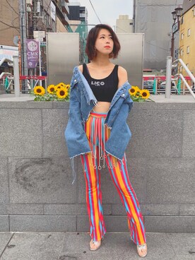 「VidaKushのアイテム」を使った、ｺｯﾄﾝ ໒꒱さん（レディース・168cm）の夏コーディネート