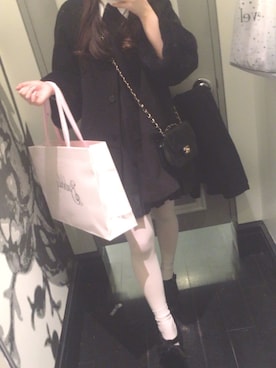 「BUBBLES（バブルス）のアイテム（バッグ）」を使った、えび定食さん（レディース・157cm）の冬コーディネート