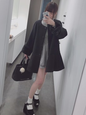 「Cocoonist（コクーニスト）のアイテム」を使った、えび定食さん（レディース・157cm）の冬コーディネート