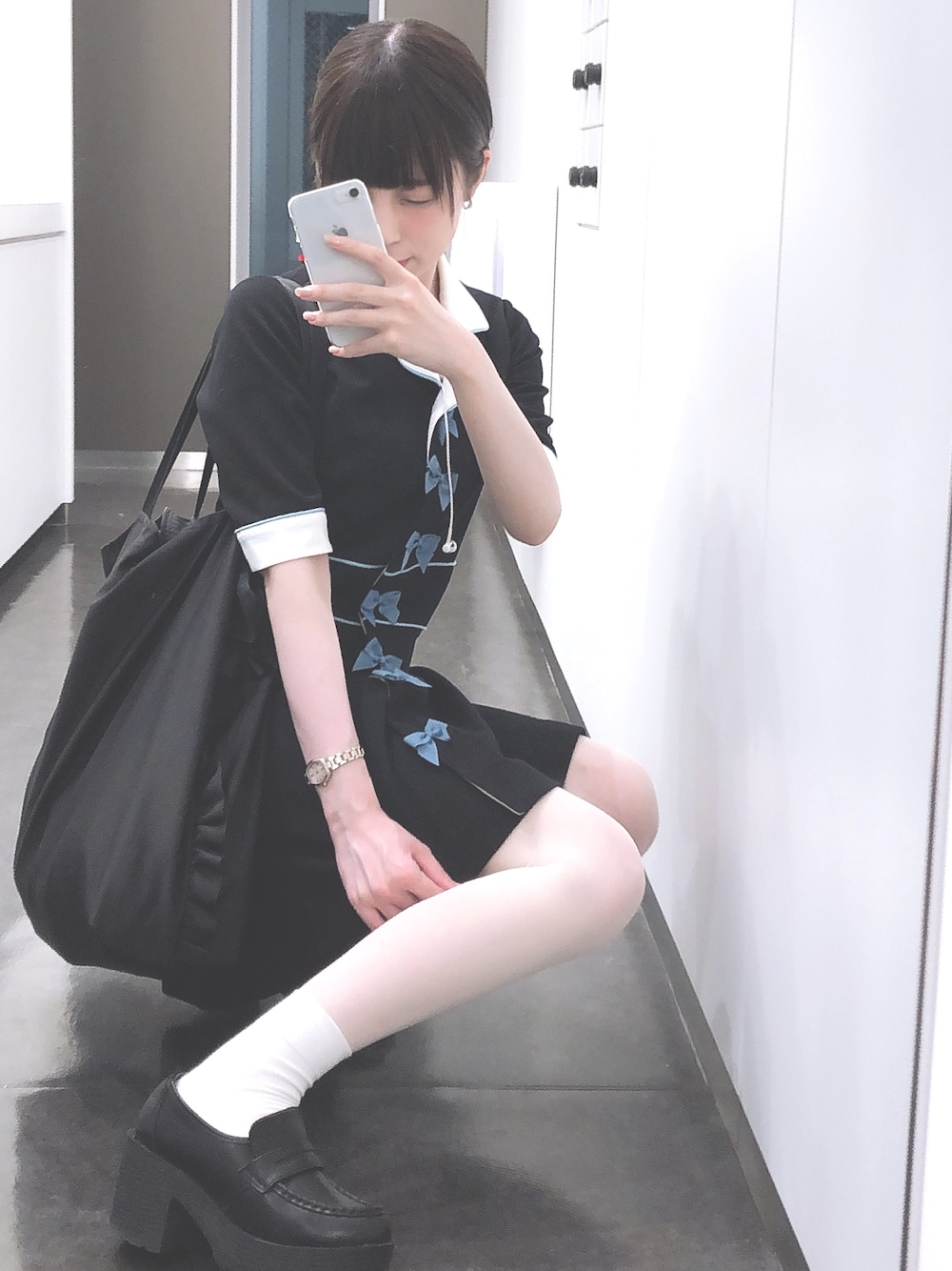 Pameo Pose 半袖ワンピース Ruban La Nina Dress PAMEO POSE（パメオポーズ）の「Ruban La Nina Dress