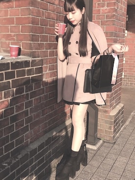 「bye bye（バイバイ）のアイテム（トップス）」を使った、えび定食さん（レディース・157cm）の冬コーディネート