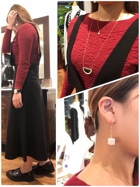 「ゴールドアクセ」｜クークロワッサンさん（レディース・158cm）の秋コーディネート