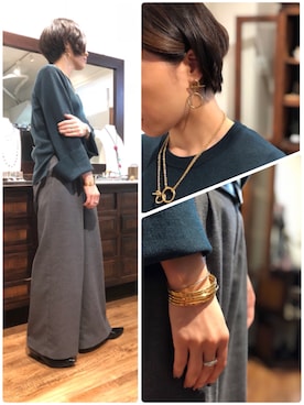 「アンクジュエリー」｜クークロワッサンさん（レディース・158cm）の秋コーディネート