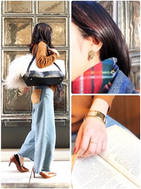 「ゴールドアクセ」｜クークロワッサンさん（レディース・158cm）の秋コーディネート