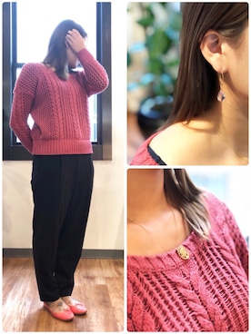 「anq.（アンク）のアイテム」を使った、クークロワッサンさん（レディース・158cm）の春コーディネート