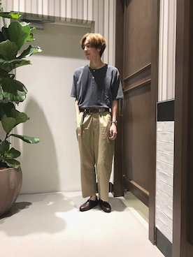 「RAGEBLUE（レイジブルー）のアイテム（ローファー）」を使った、宮崎さん（メンズ・175cm）の夏コーディネート