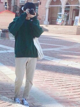 「CONVERSE（コンバース）のconverse（コンバース） ALL STAR OX（オールスターOX）（スニーカー）」を使った、けんとさん（メンズ・180cm）の秋コーディネート