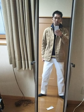 「BACK NUMBER（バックナンバー）のアイテム（チノパンツ）」を使った、Ｎ∀＠Ｏ  🐼さん（メンズ・176cm）の冬コーディネート