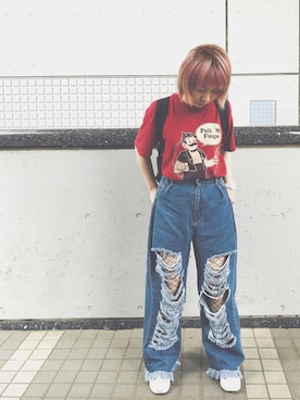 「タンニン」｜ユミイさん（レディース・160cm）の春コーディネート