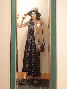 「アイテム（腕時計、ブラウン系）」を使った、lapinさん（レディース・167cm）の夏コーディネート