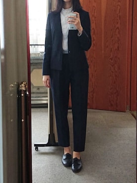 「ノーカラージャケット」｜lapinさん（レディース・167cm）の秋コーディネート