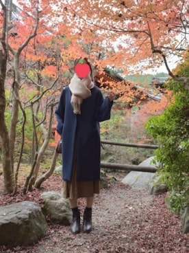 「Simplicite（サンプリシテ）のアイテム（その他アウター）」を使った、lapinさん（レディース・167cm）の冬コーディネート