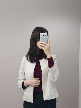 「ノーカラージャケット」｜lapinさん（レディース・167cm）の冬コーディネート
