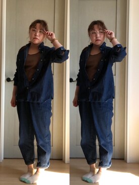 「前髪まきまき」｜akaneさん（レディース・150cm）の春コーディネート