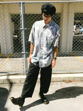「Right-on（ライトオン）のアイテム（ハンチング/ベレー帽）」を使った、まえだいさん（メンズ・175cm）の秋コーディネート