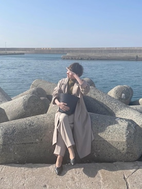 「coca（coca）（コカ）のアイテム（トレンチコート）」を使った、kannaさん（レディース・165cm）の春コーディネート