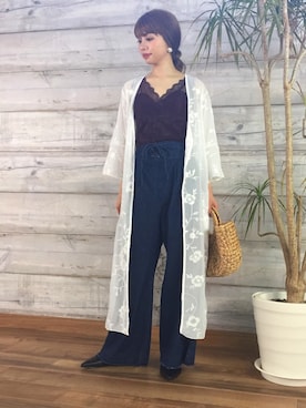 「reca（レカ）のアイテム（その他トップス）」を使った、recastaffさん（レディース・163cm）の夏コーディネート