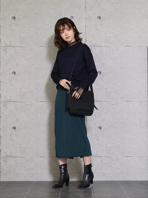 recarecastaffさんのスカート「パンツ派にオススメしたい!楽ちん、ウエストゴムリブタイトスカート(reca|レカ)」を使ったコーディネート