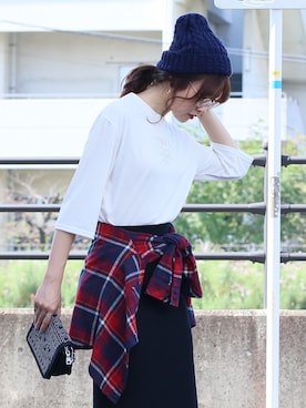 「reca（レカ）のアイテム（帽子）」を使った、recastaffさん（レディース・167cm）の秋コーディネート