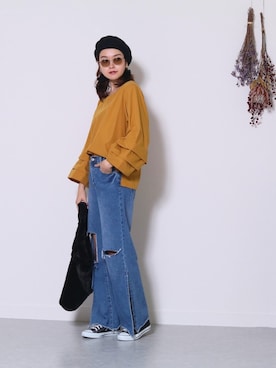 「reca（レカ）のアイテム（バッグ）」を使った、recastaffさん（レディース・167cm）の秋コーディネート