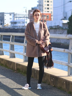 「reca（レカ）のアイテム（その他アウター）」を使った、recastaffさん（レディース・167cm）の秋コーディネート