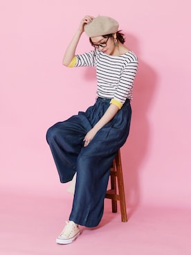「reca（レカ）のアイテム（帽子）」を使った、recastaffさん（レディース・167cm）の春コーディネート