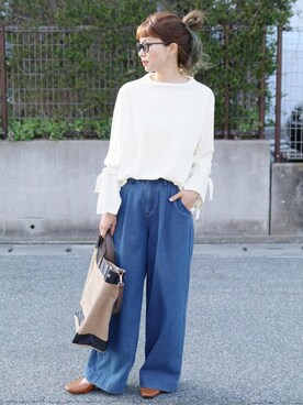 「reca（レカ）のアイテム（バッグ）」を使った、recastaffさん（レディース・167cm）の春コーディネート