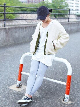 「reca（レカ）のアイテム（ブルゾン）」を使った、recastaffさん（レディース・167cm）の秋コーディネート