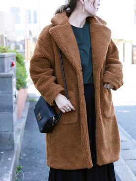 「reca（レカ）のアイテム（チェスターコート）」を使った、recastaffさん（レディース・167cm）の秋コーディネート