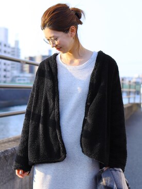 「reca（レカ）のアイテム（その他アウター）」を使った、recastaffさん（レディース・167cm）の冬コーディネート