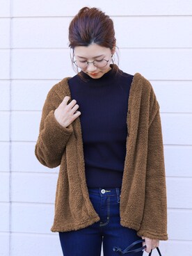 「reca（レカ）のアイテム（その他アウター）」を使った、recastaffさん（レディース・167cm）の冬コーディネート