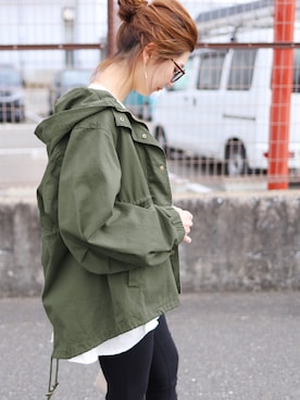 「reca（レカ）のアイテム（ブルゾン）」を使った、recastaffさん（レディース・167cm）の春コーディネート