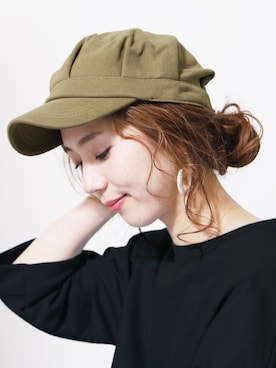 「reca（レカ）のアイテム（帽子）」を使った、recastaffさん（レディース・167cm）の夏コーディネート