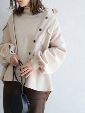 「reca（レカ）のアイテム（その他アウター）」を使った、recastaffさん（レディース・167cm）の秋コーディネート